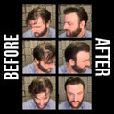 Grid style before after image consisting of three before and three after shots of a model's hair before and after using SHARK SURF Sea Salt Spray